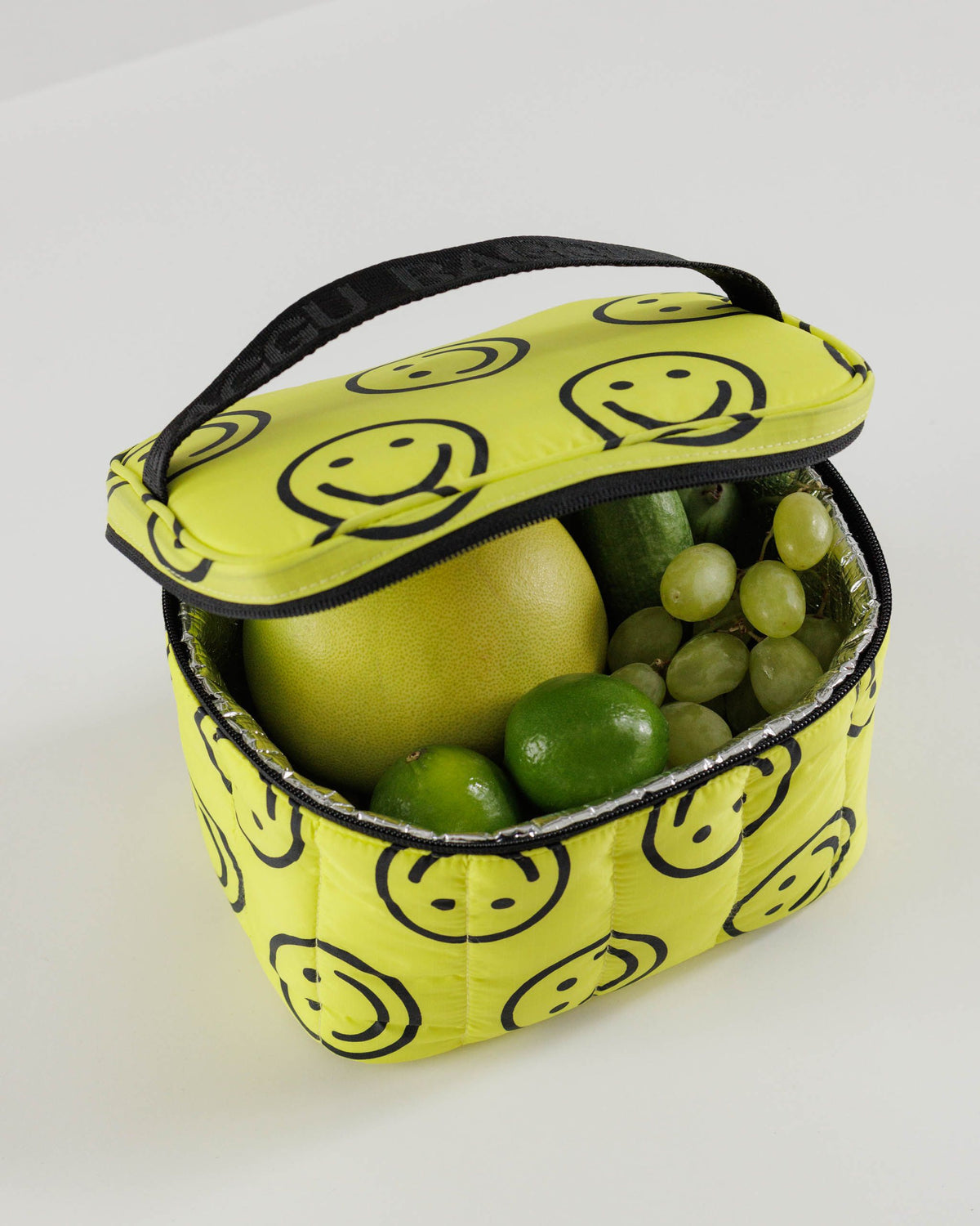 Puffy Lunch Bag - Yellow Happy