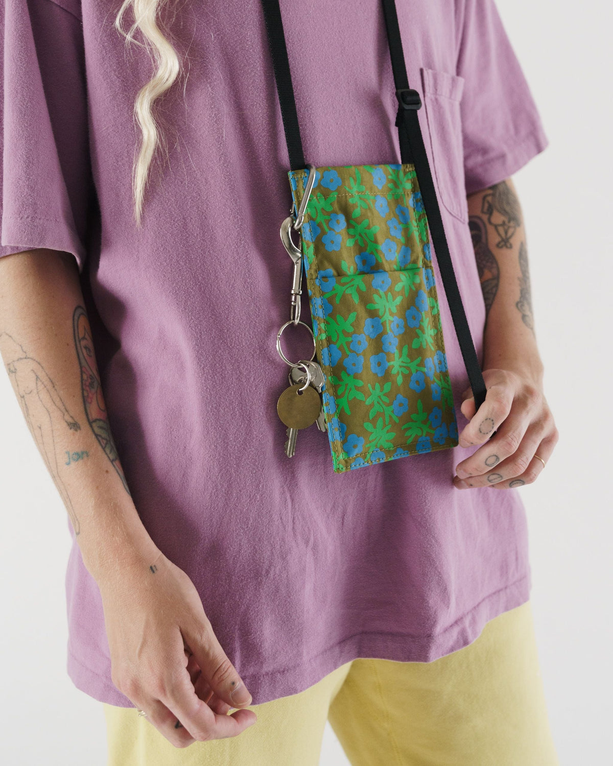 Phone Sling - Moss Calico Floral