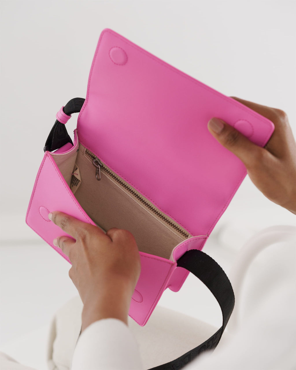 Small Block Purse - Bright Pink