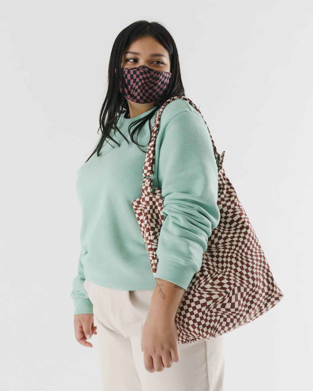 Duck Bag - Maroon Trippy Checker