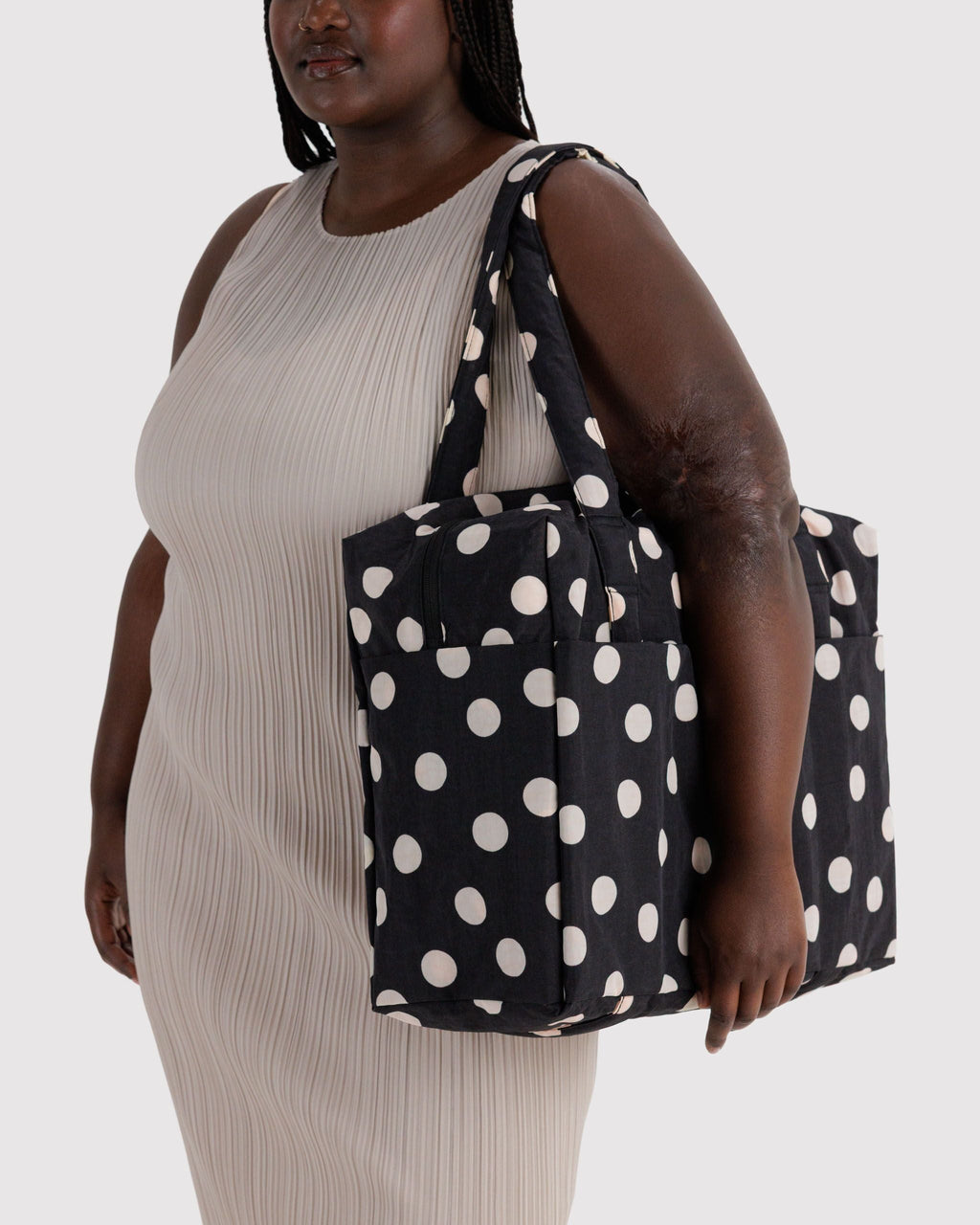 Cloud Carry-on - Black and Cream Polka Dot