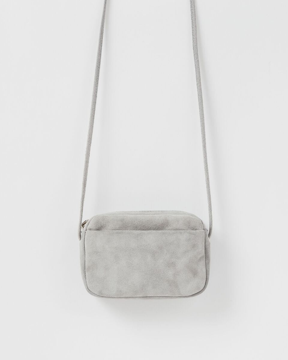 Mini Purse - Grey Suede -BK
