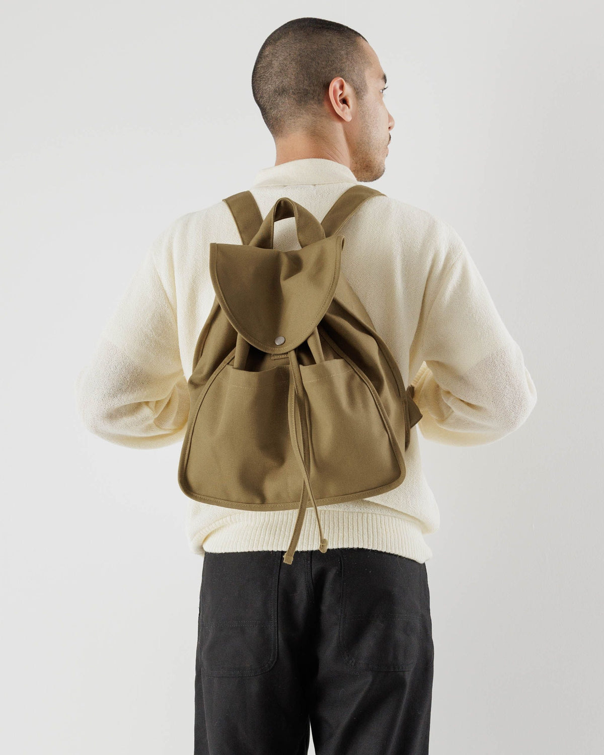Drawstring Backpack - Dark Khaki