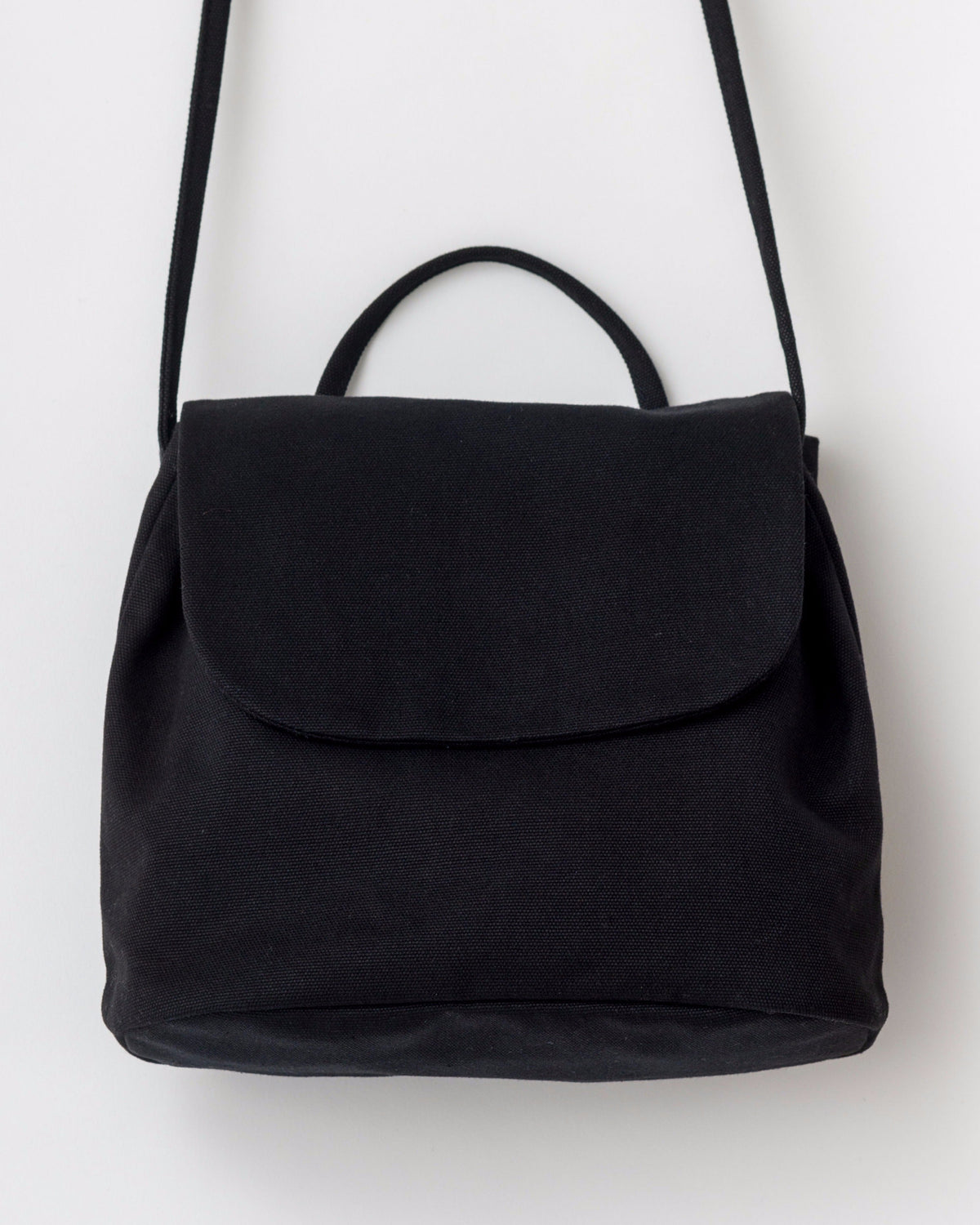 Canvas Shoulder Bag - Black -D