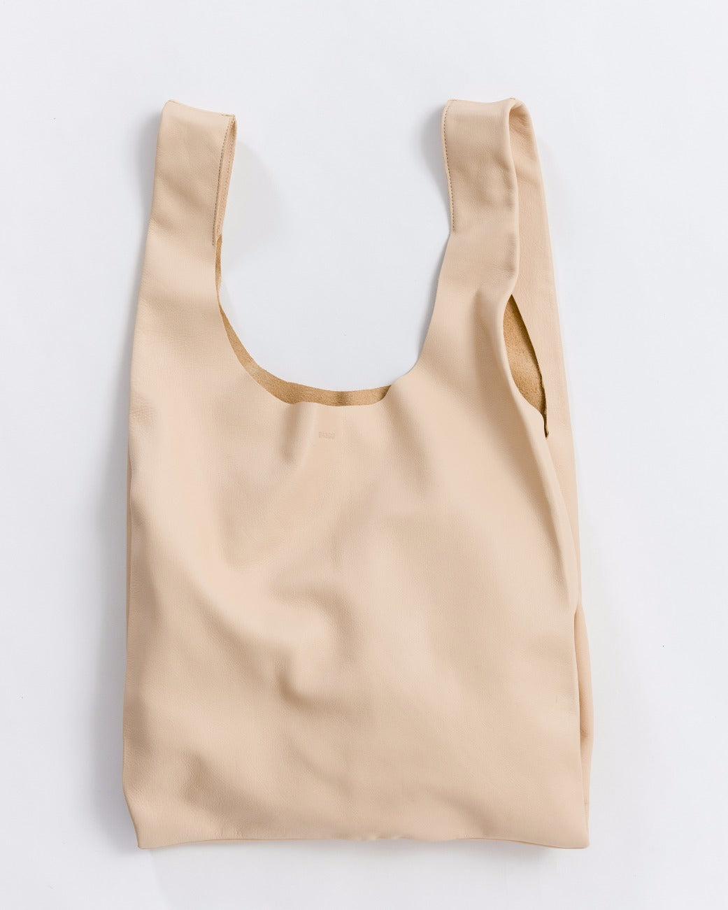 Leather Baggu - Natural -BK
