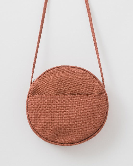 Medium Canvas Circle Purse - Terracotta