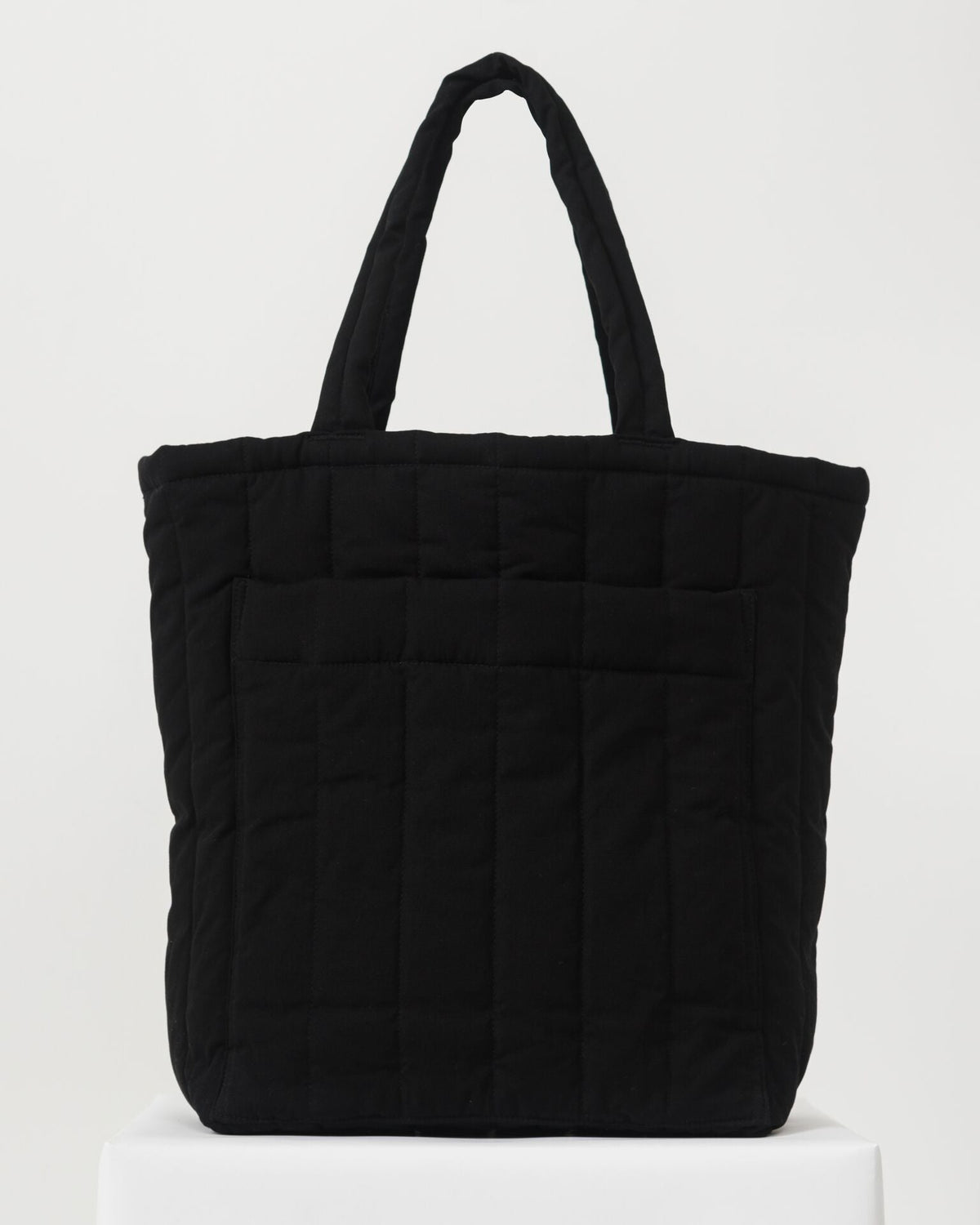 Quilted Pocket Tote - Black