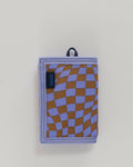Nylon Wallet - Lavender Trippy Checker