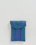 Puffy Tablet Sleeve 8" - Cobalt and Jade Stripe
