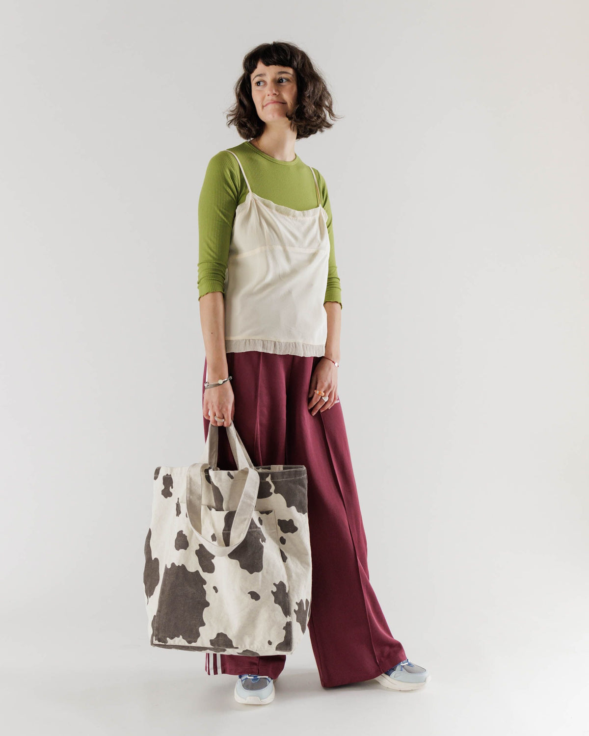 Giant Pocket Tote - Brown Cow