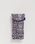Puffy Glasses Sleeve - Pink Snakeskin