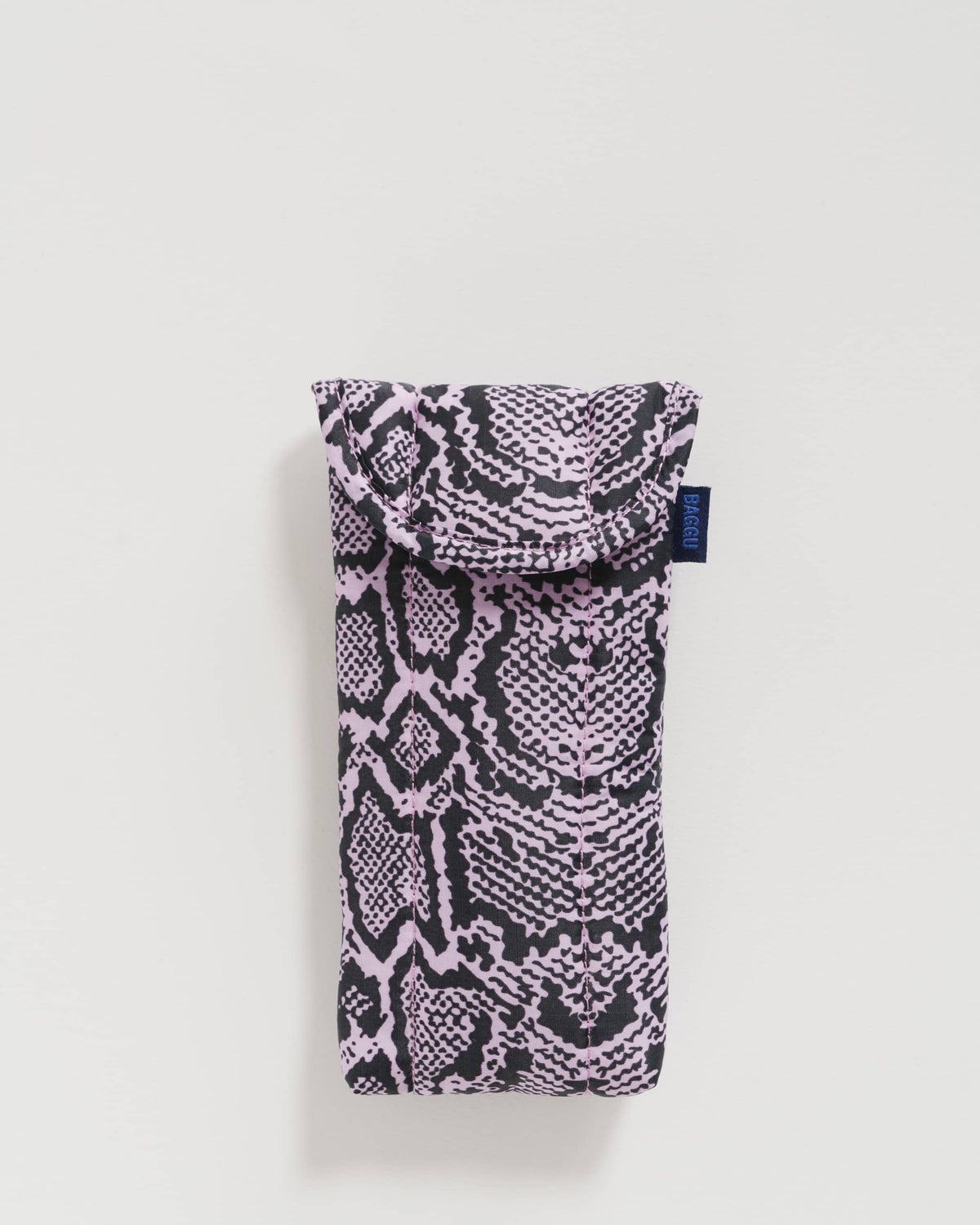 Puffy Glasses Sleeve - Pink Snakeskin