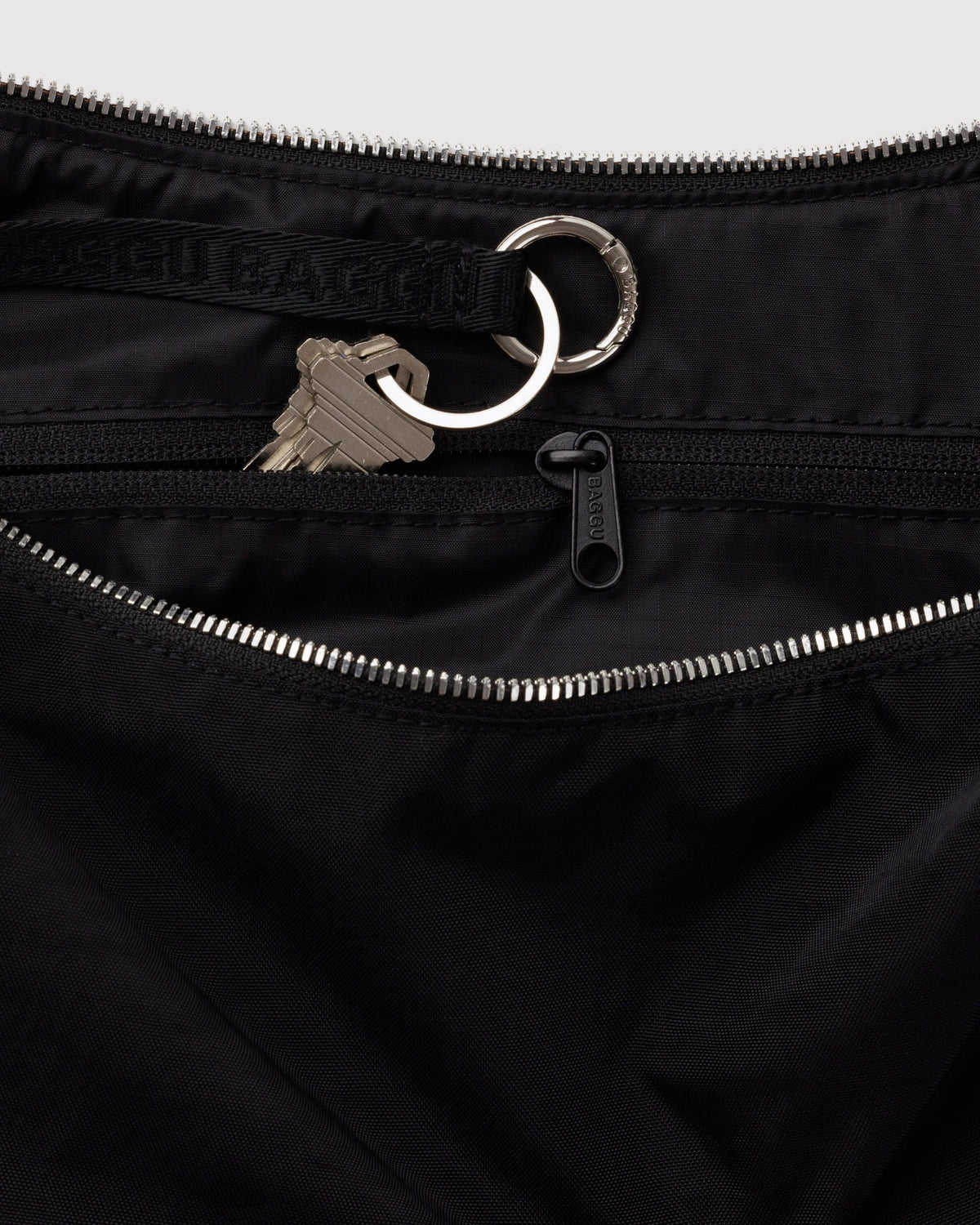Medium Nylon Crescent Bag - Studs