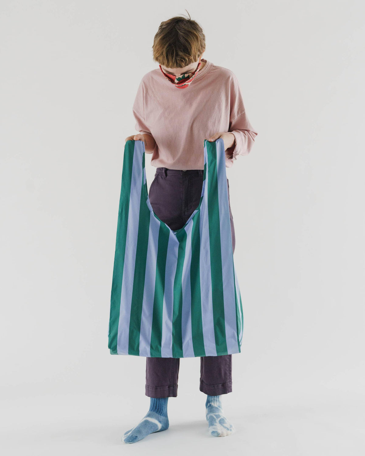 Big Baggu - Periwinkle Stripe