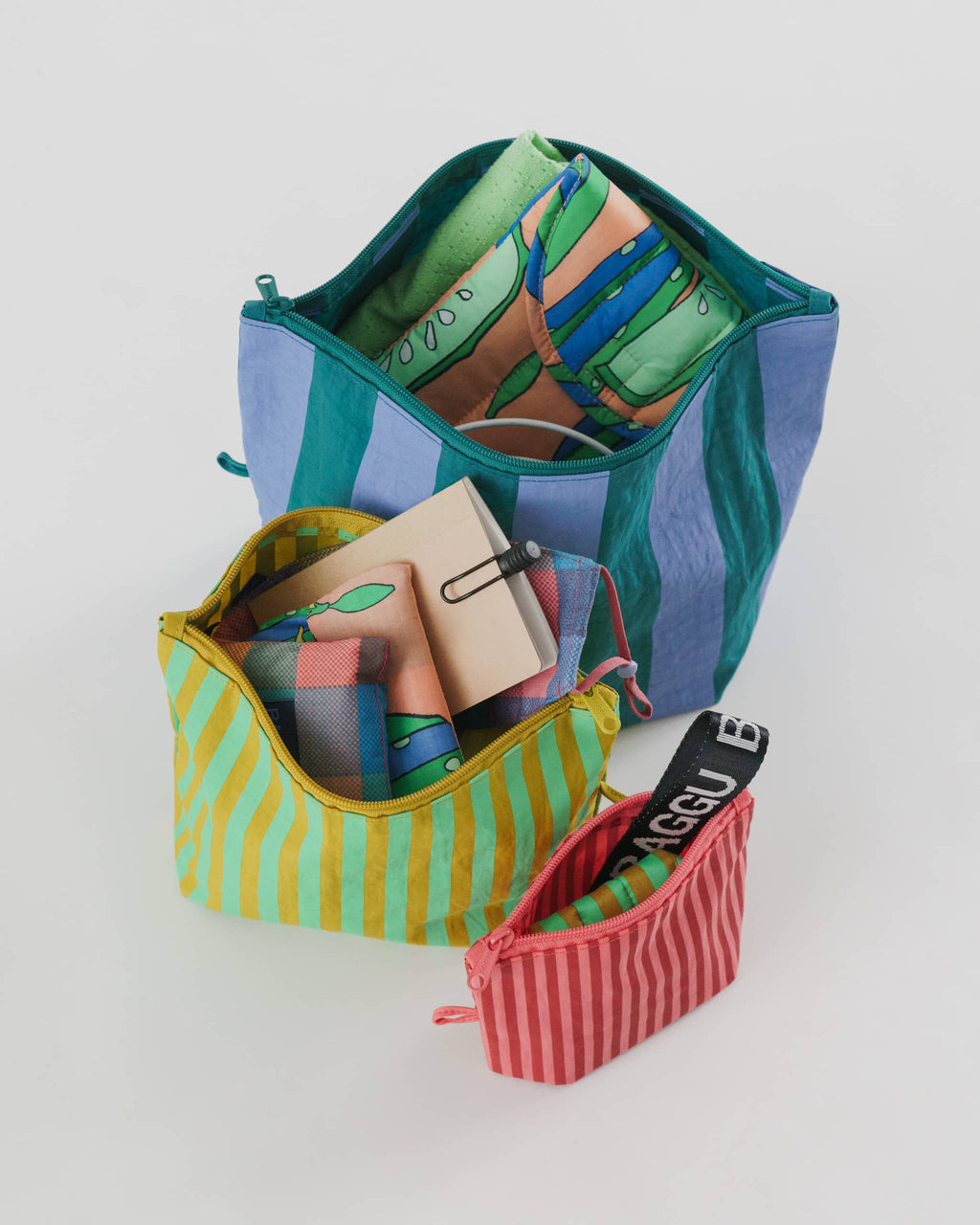 Go Pouch Set - Afternoon Stripes