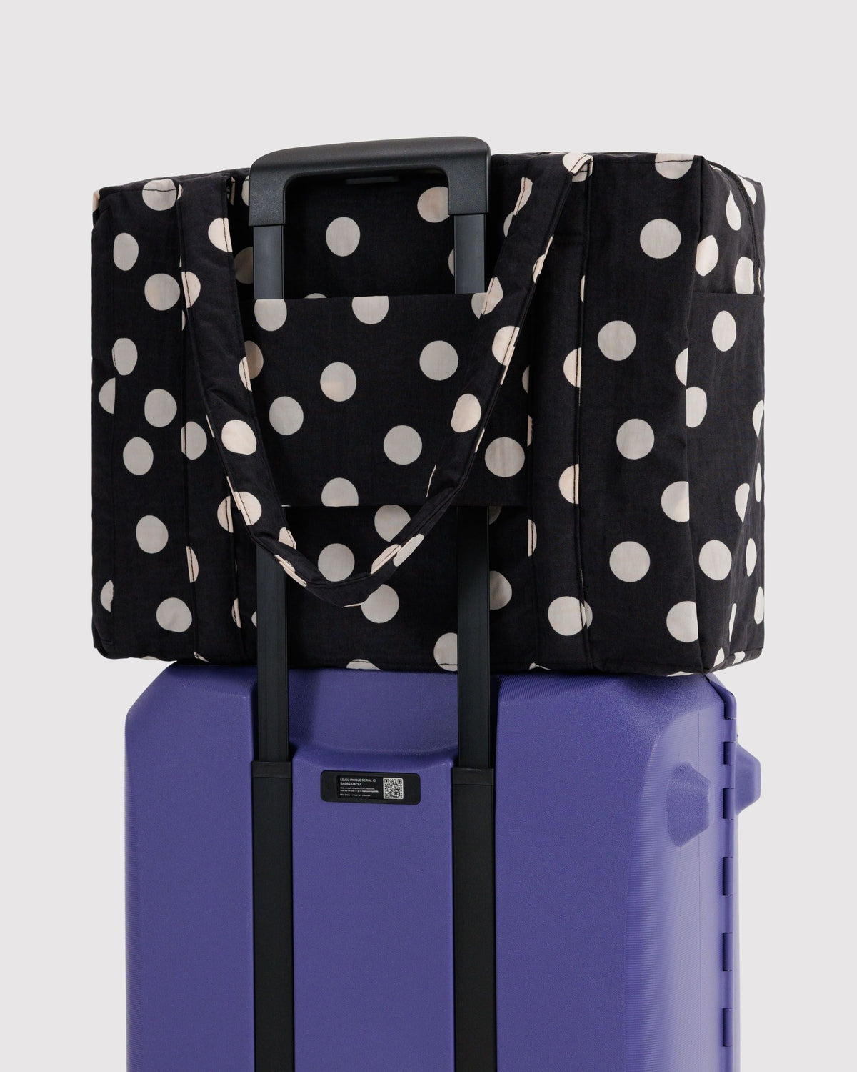 Cloud Carry-on - Black and Cream Polka Dot