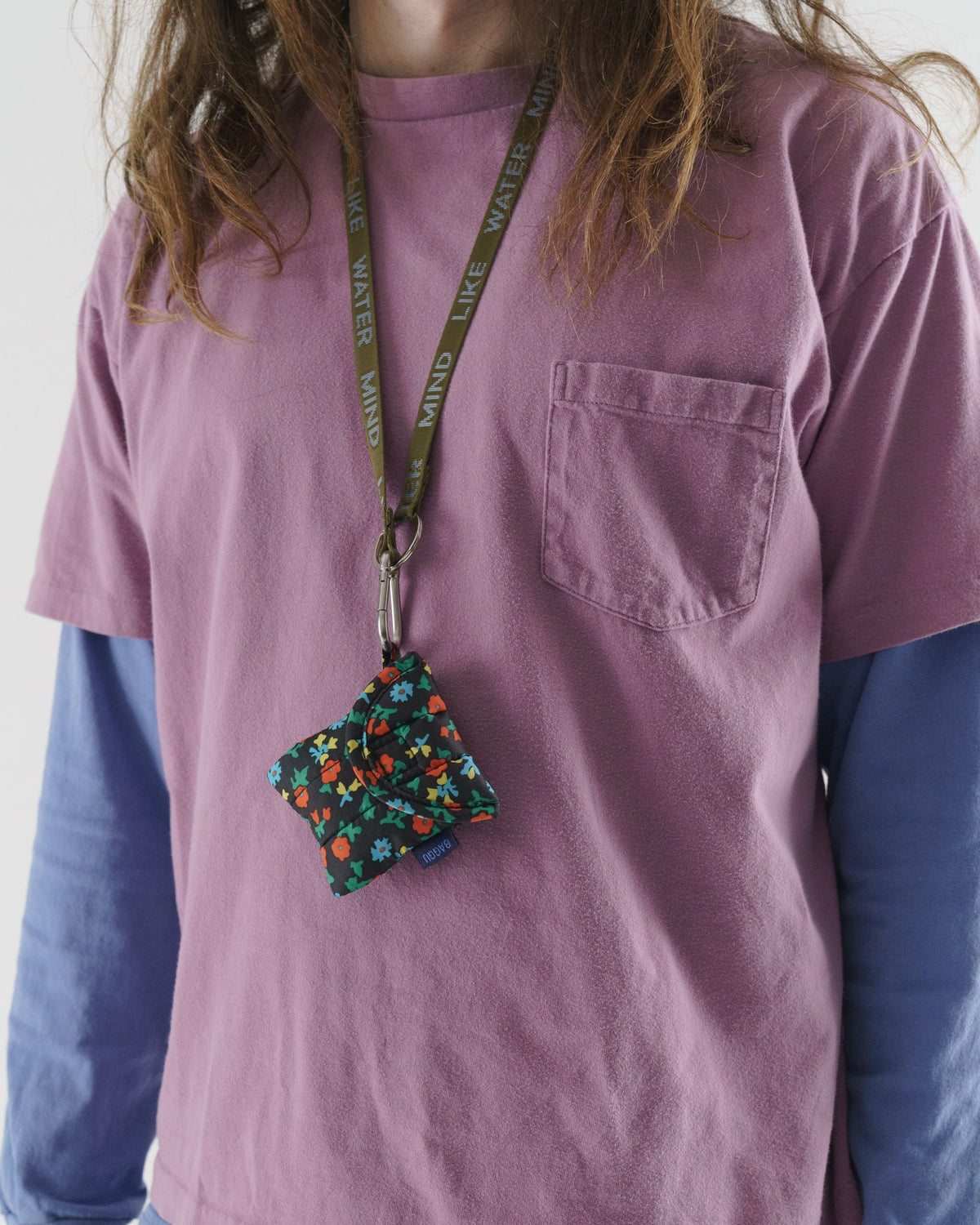Puffy Earbuds Case - Black Calico Floral