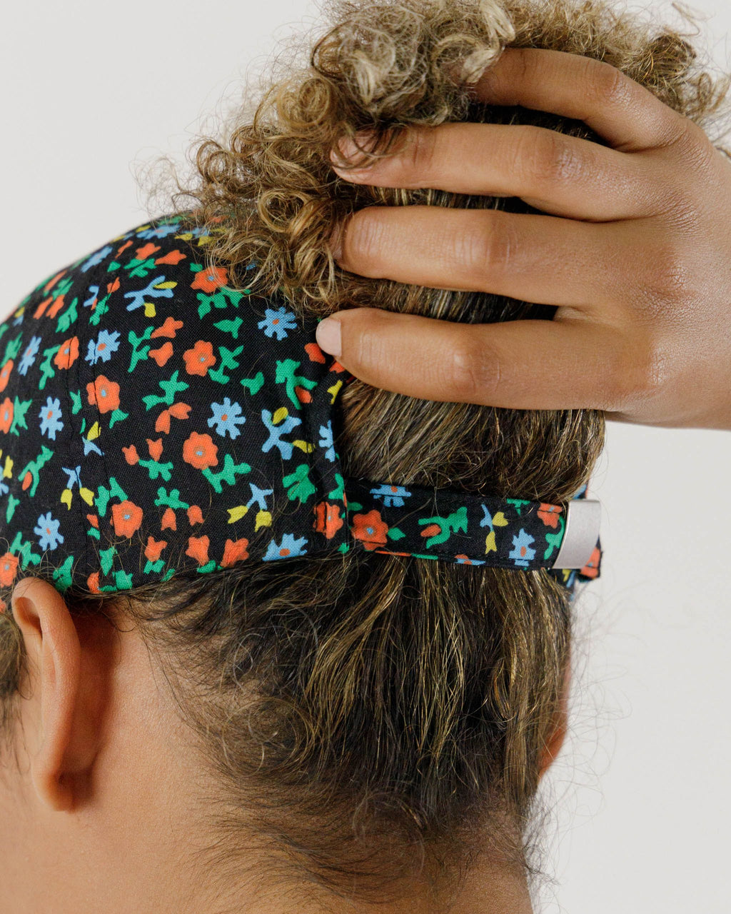 Baseball Cap - Black Calico Floral