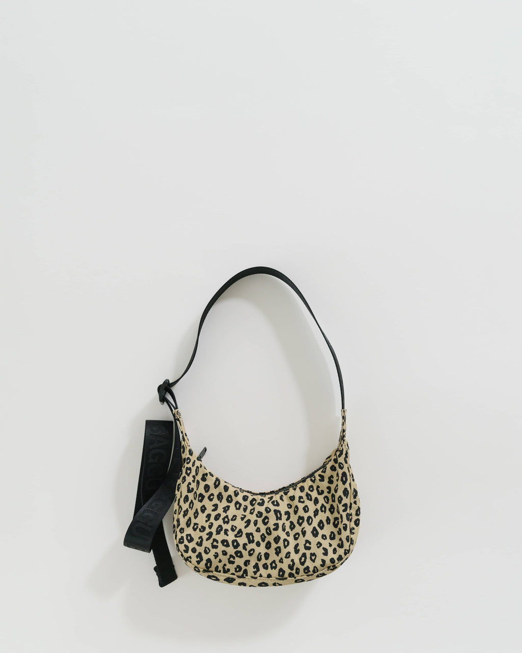 Mini Nylon Crescent Bag - Honey Leopard