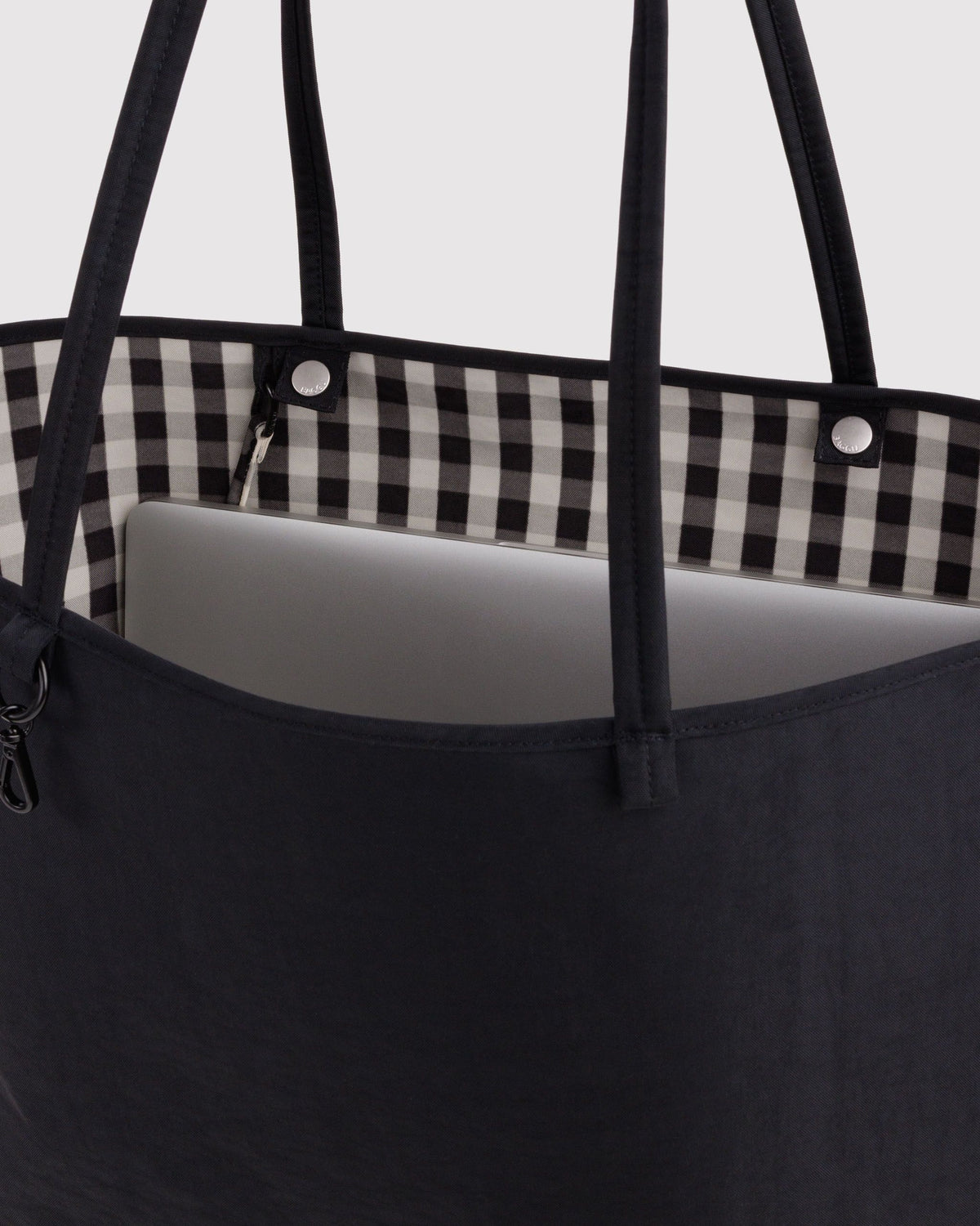 Large Nylon Reversible Tote - Black Mix