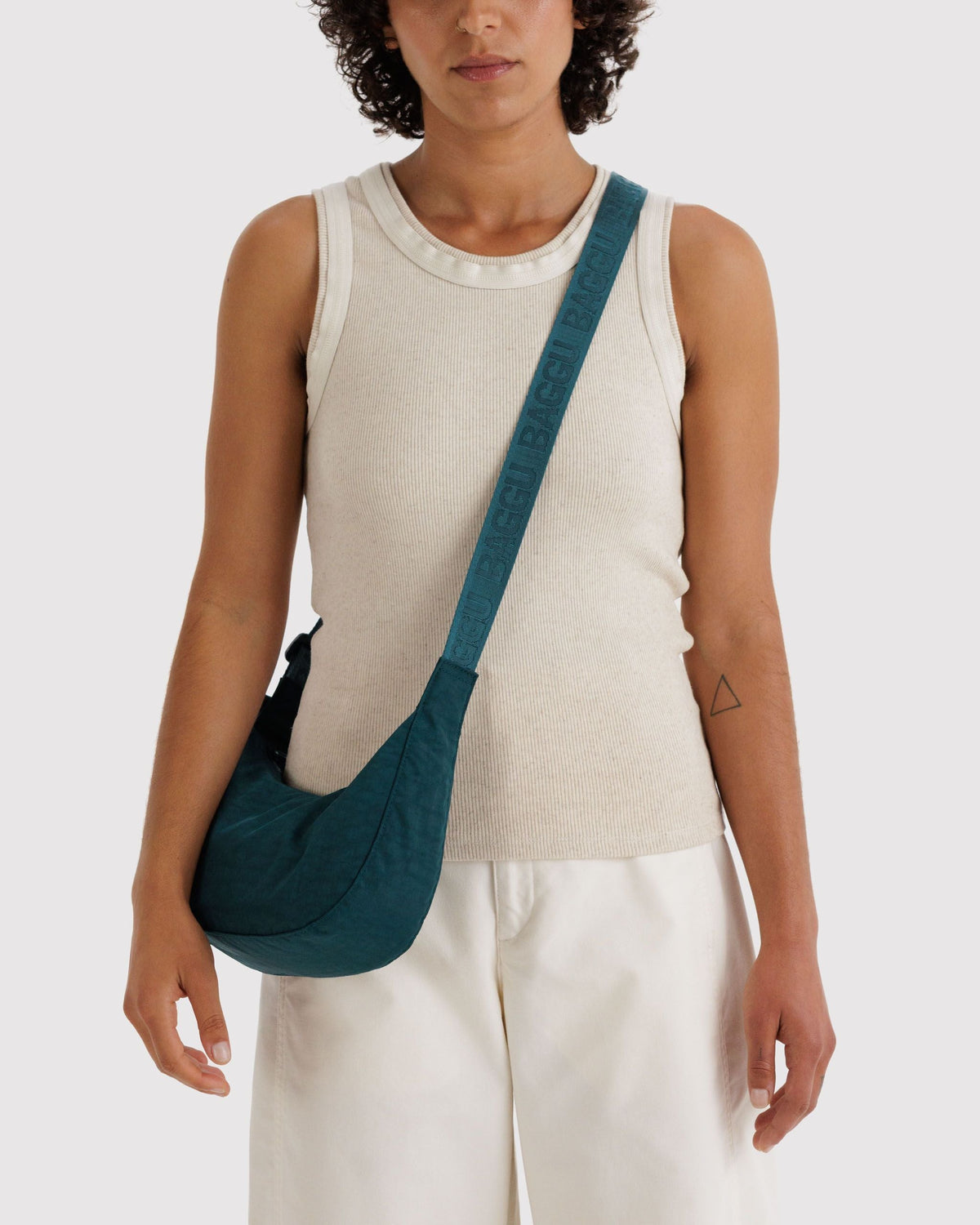 Small Nylon Crescent Bag - Deep Sea