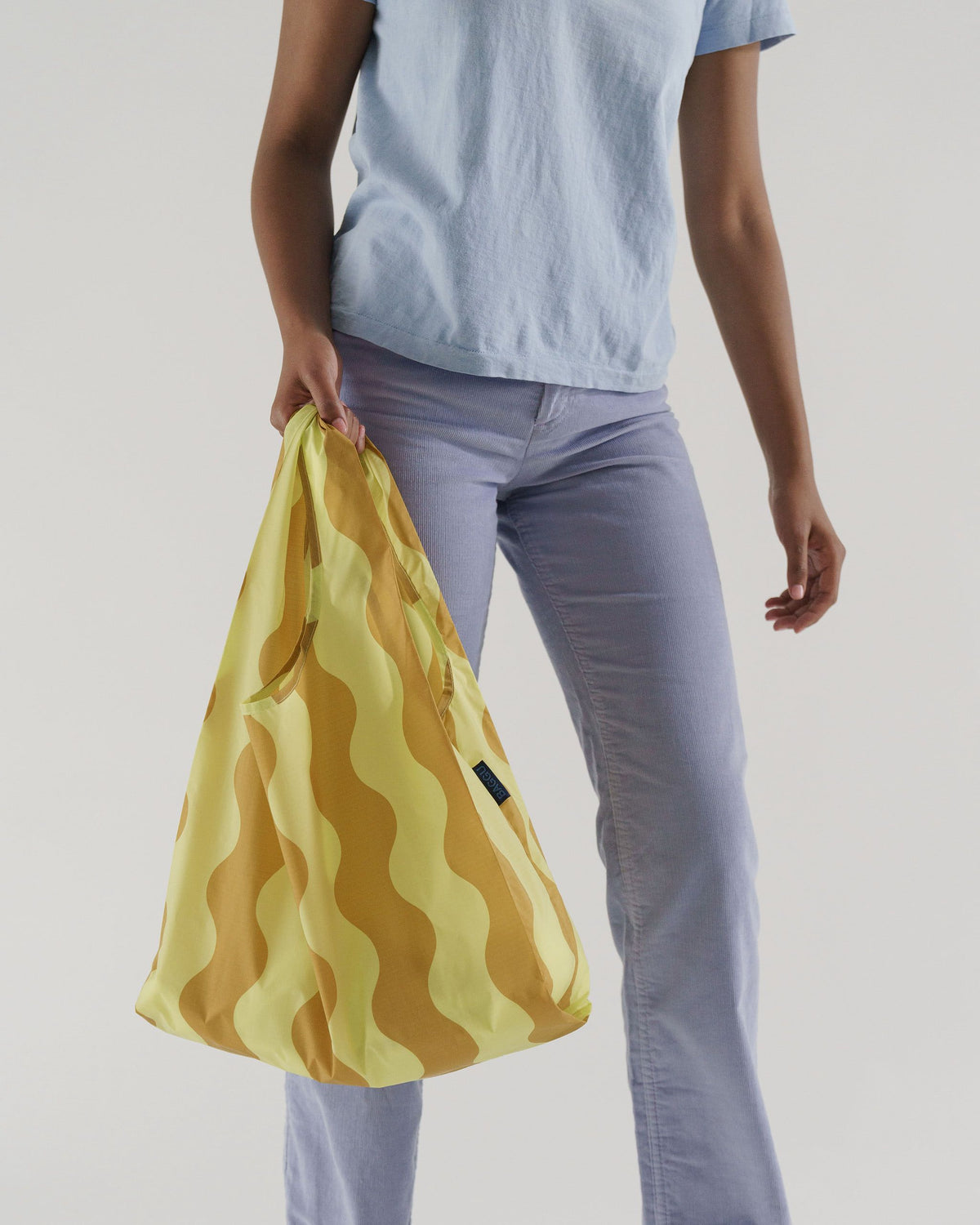 Standard Baggu - Yellow and Gold Wavy Stripe