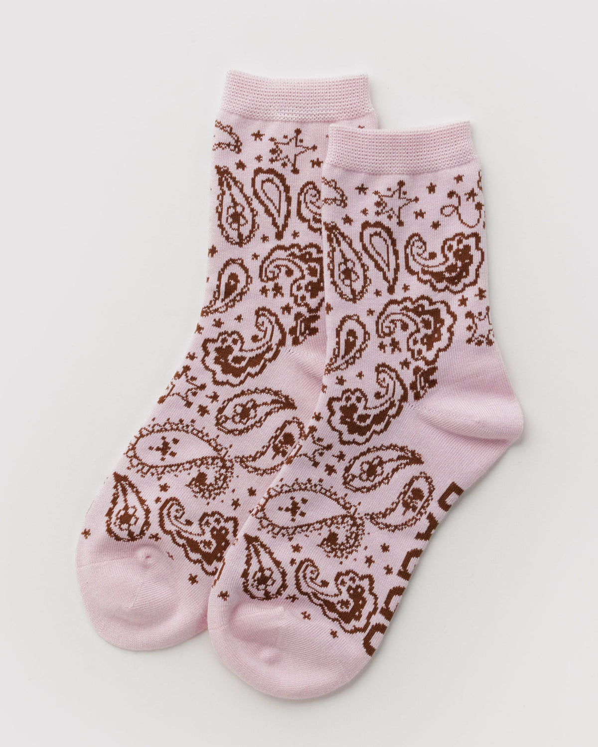 Crew Sock - Paisley Pink