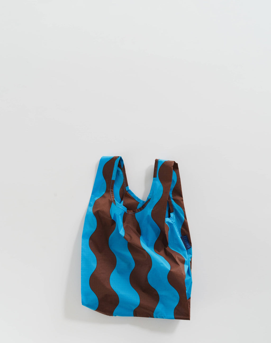 Baby Baggu - Teal and Brown Wavy Stripe