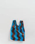 Baby Baggu - Teal and Brown Wavy Stripe