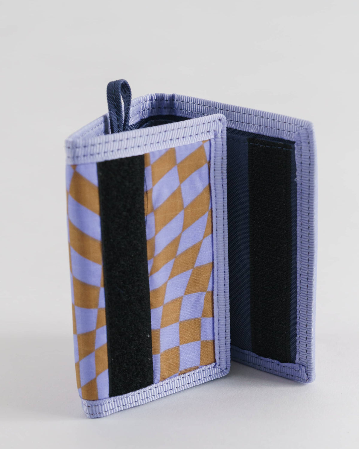 Nylon Wallet - Lavender Trippy Checker