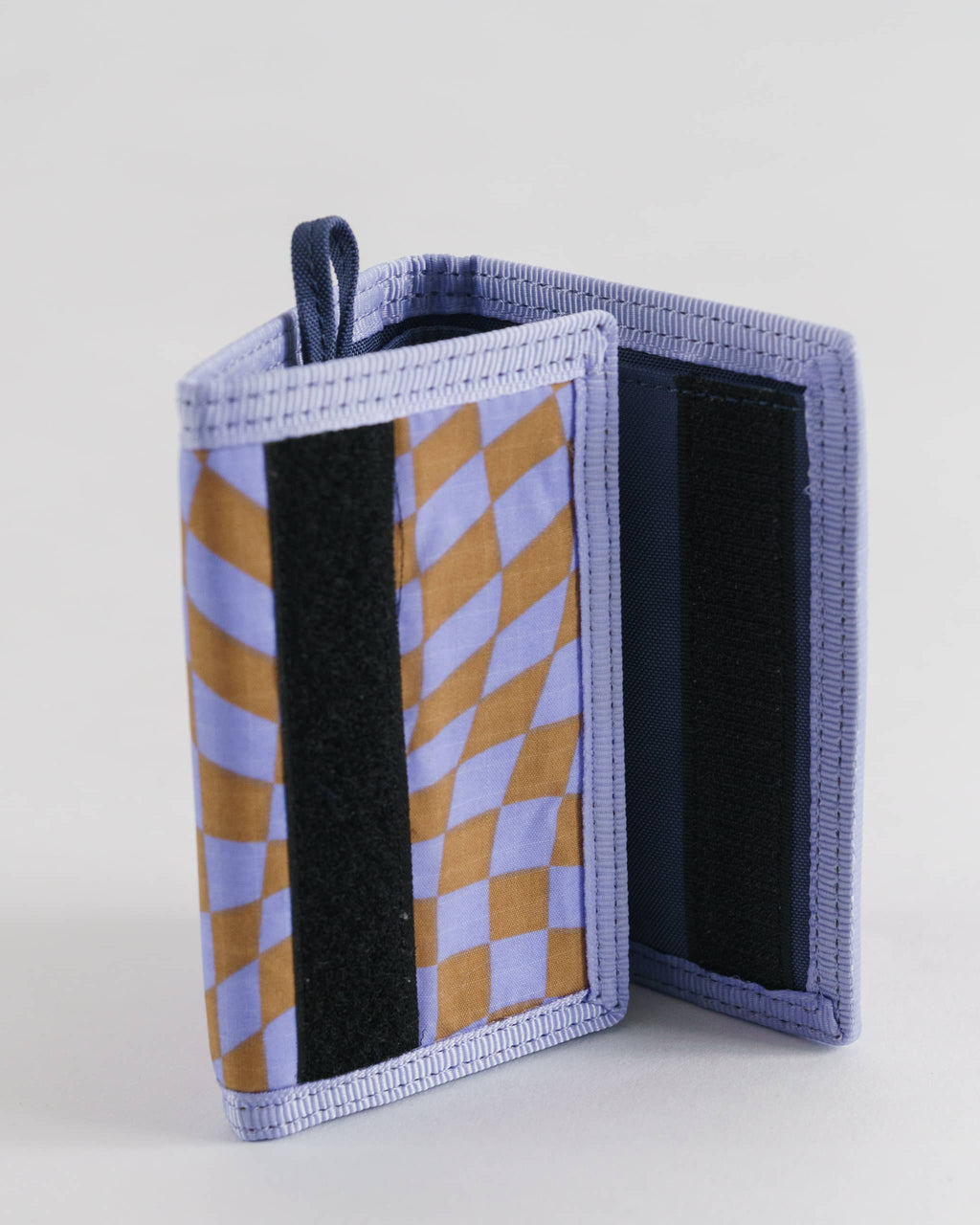 Nylon Wallet - Lavender Trippy Checker