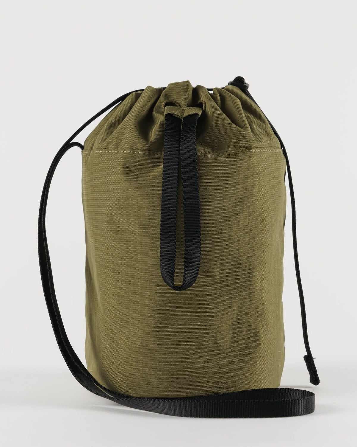 Medium Nylon Bucket Bag - Moss