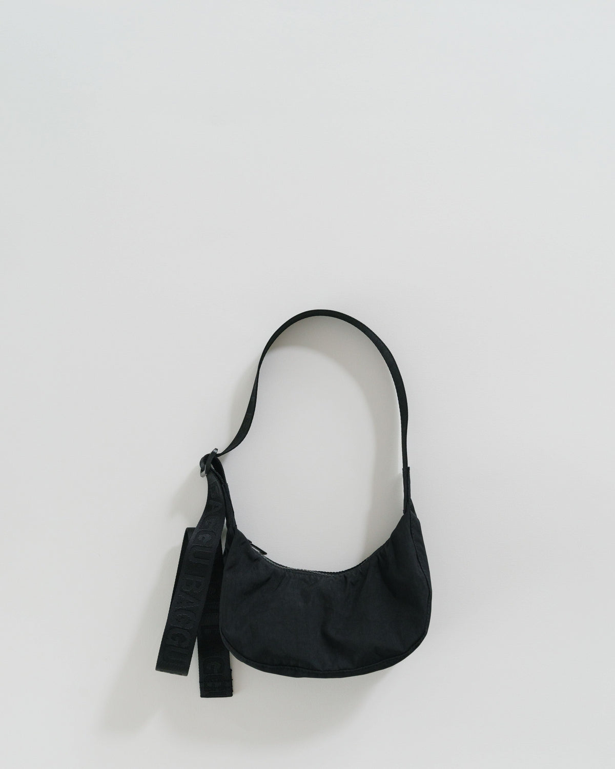 Mini Nylon Crescent Bag - Black