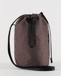 Medium Nylon Bucket Bag - Peppercorn