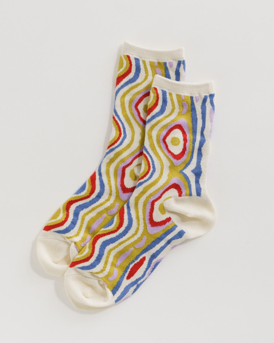 Crew Sock - Woodgrain