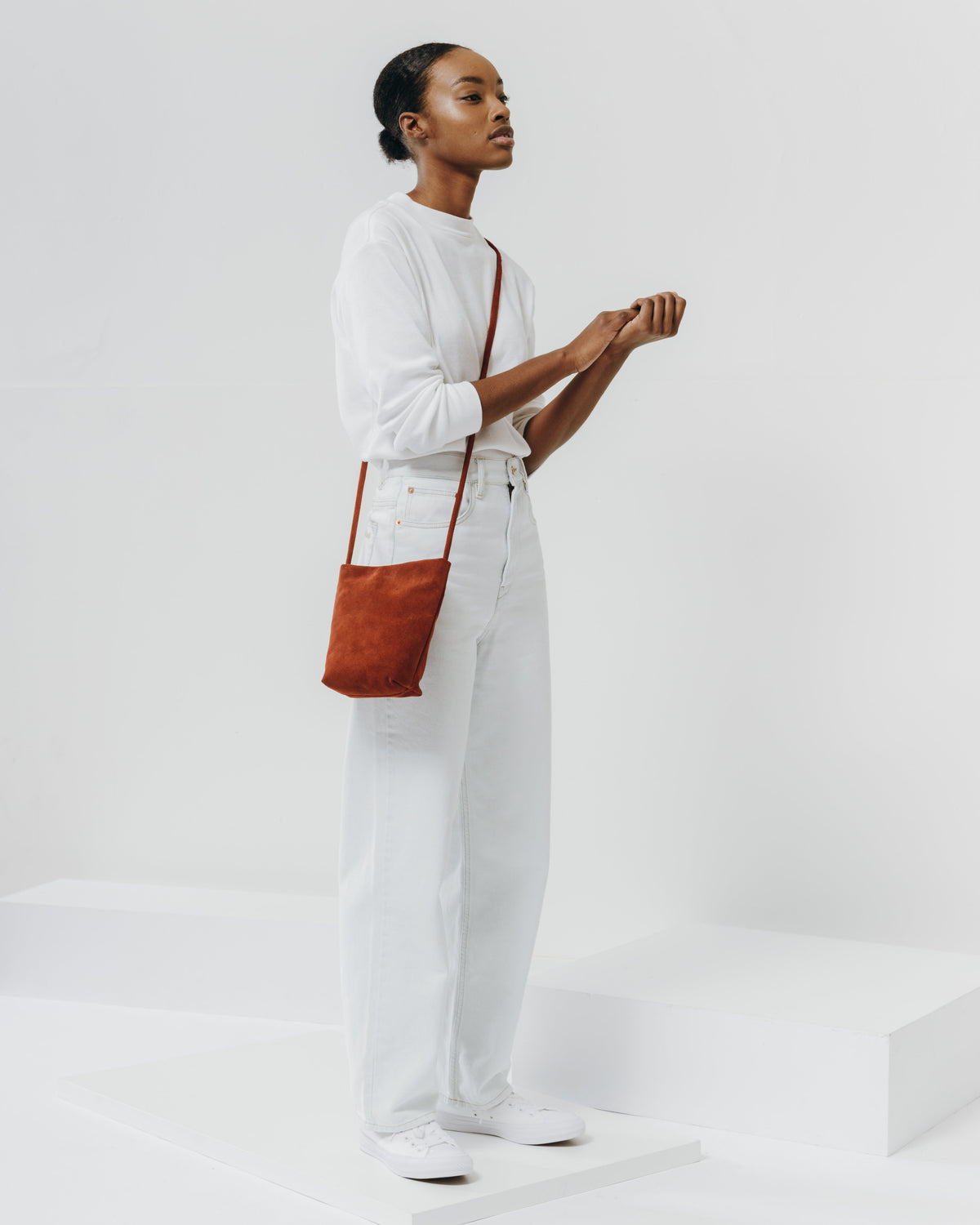 Cross Body Purse - Rust Suede