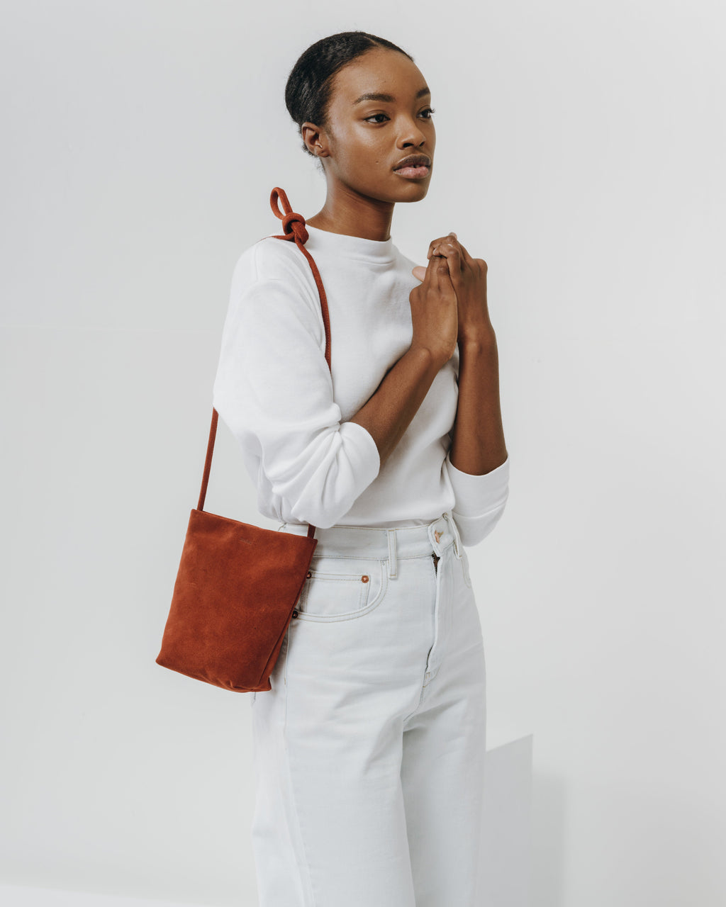 Cross Body Purse - Rust Suede