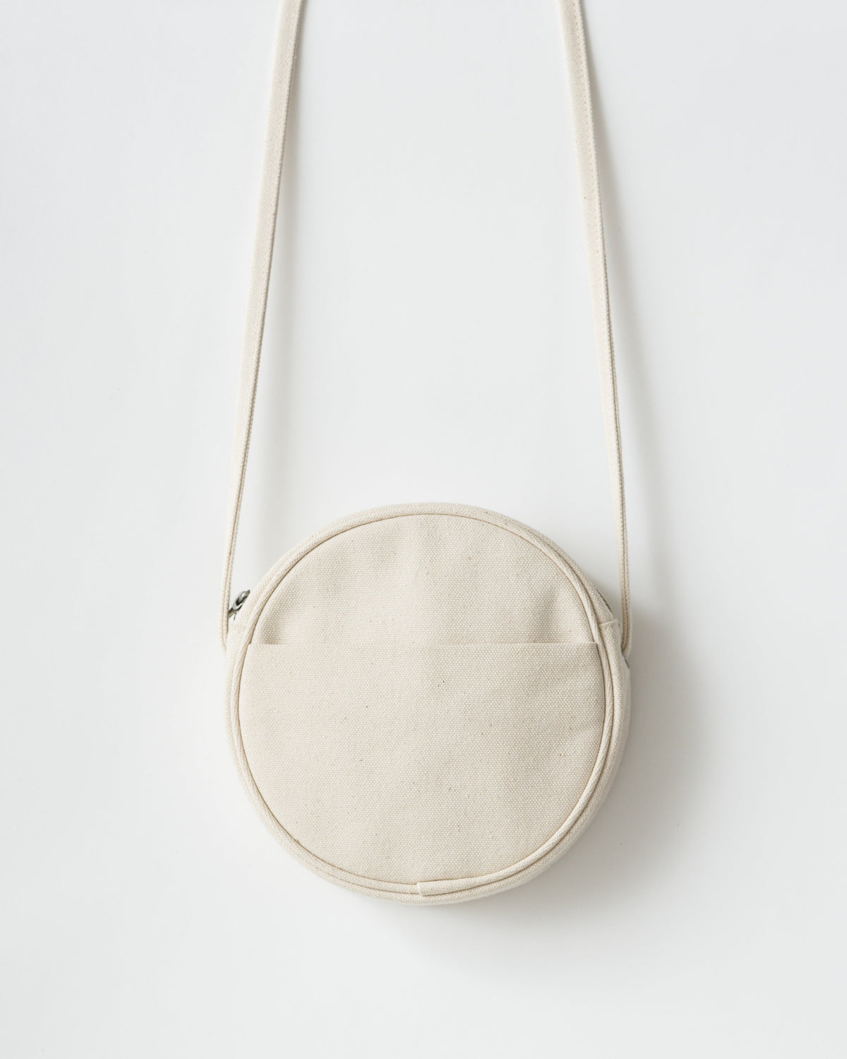 Small Canvas Circle Purse - Natural Canvas