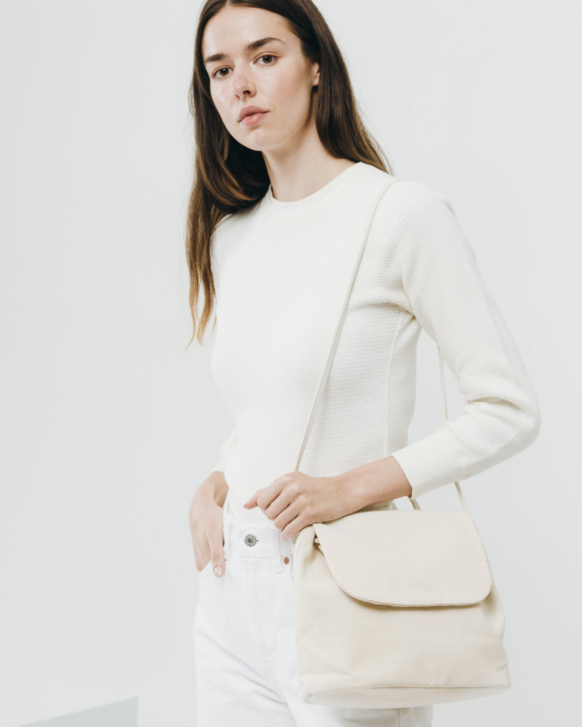 Canvas Shoulder Bag - Natural Canvas