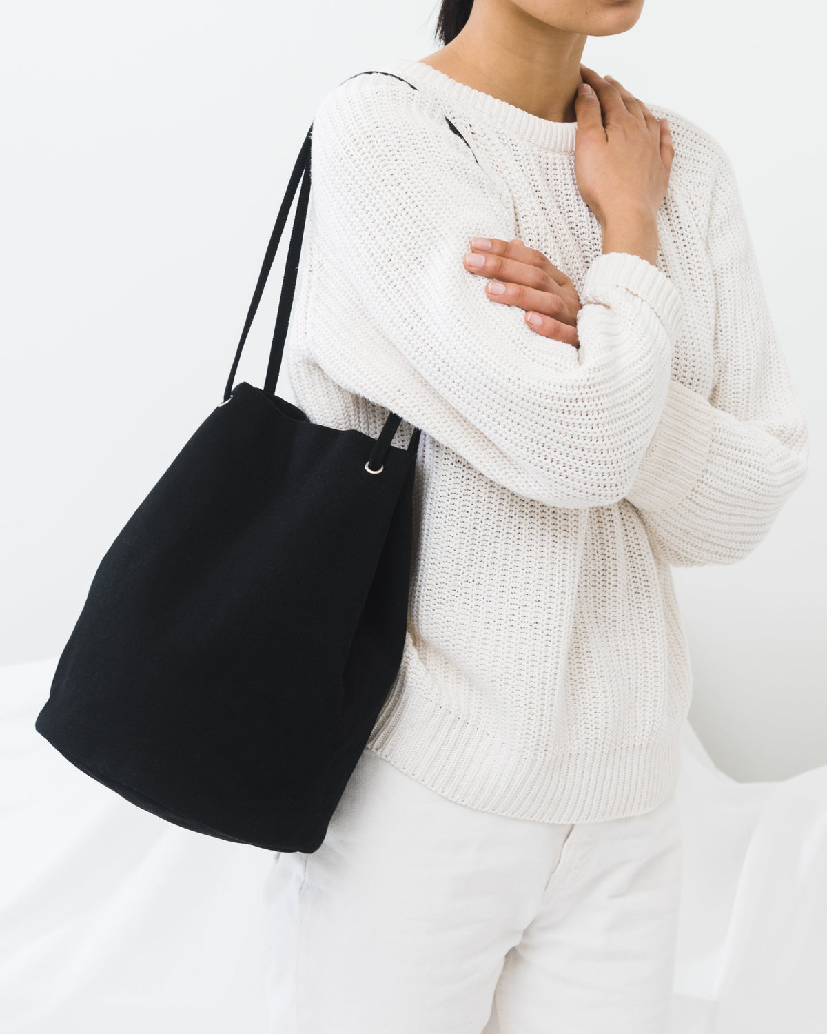 Canvas Bucket Bag - Black