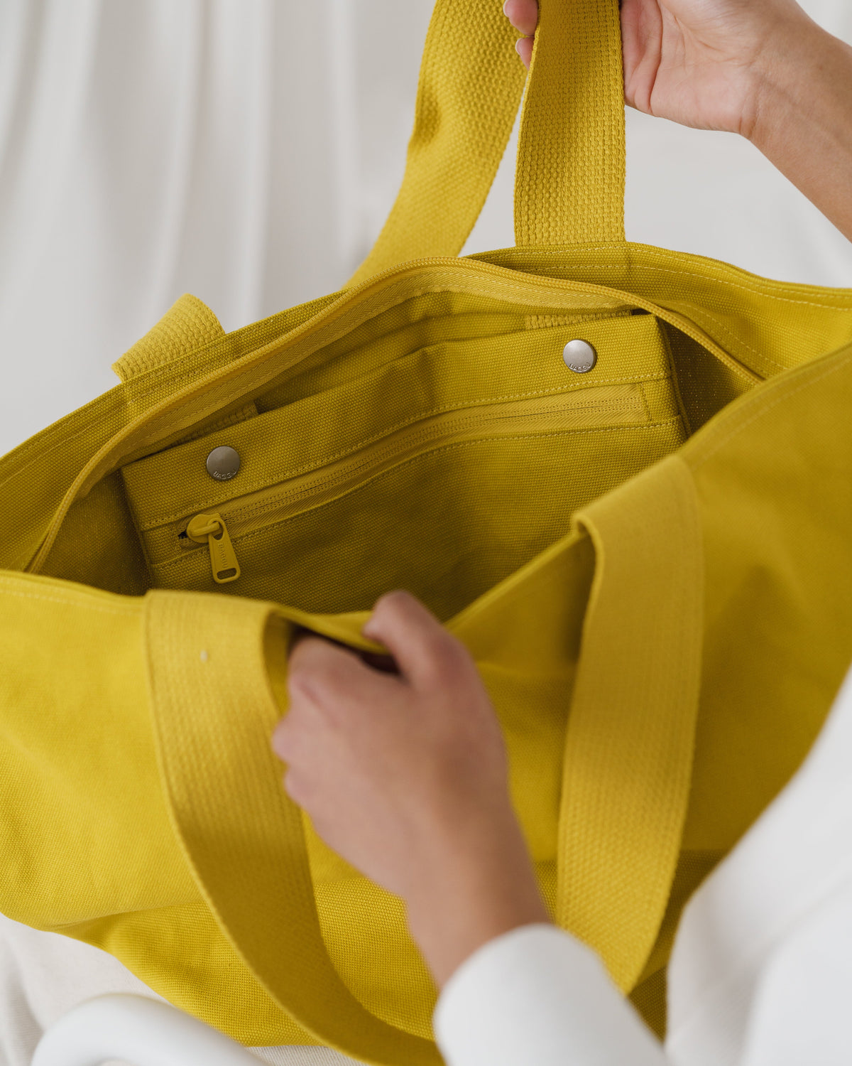 Canvas Zip Tote - Citron