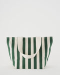 Canvas Zip Tote - Palm Stripe