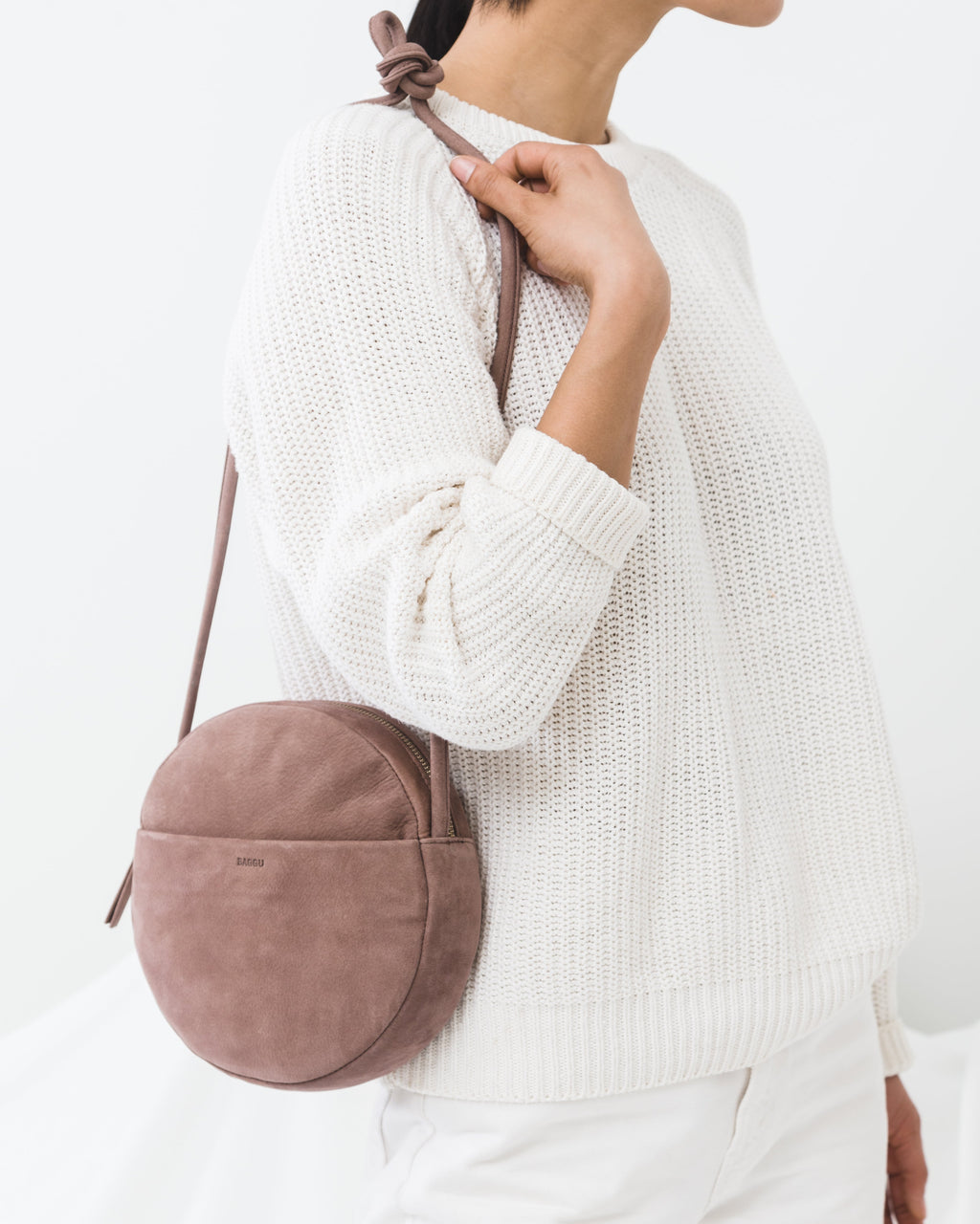 Circle Purse - Taro Nubuck