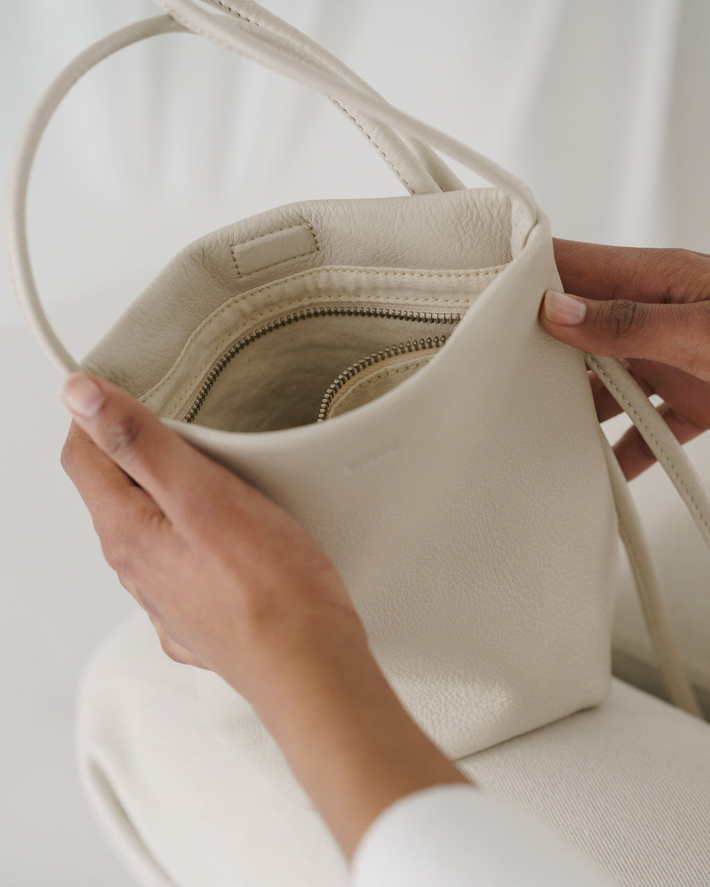 Soft Crossbody Purse - Stone