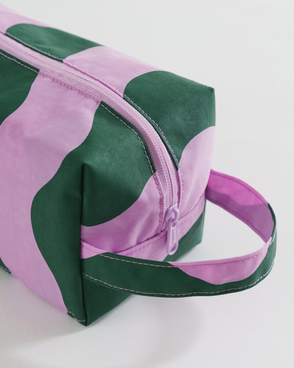 Dopp Kit - Pink and Green Wavy Stripe