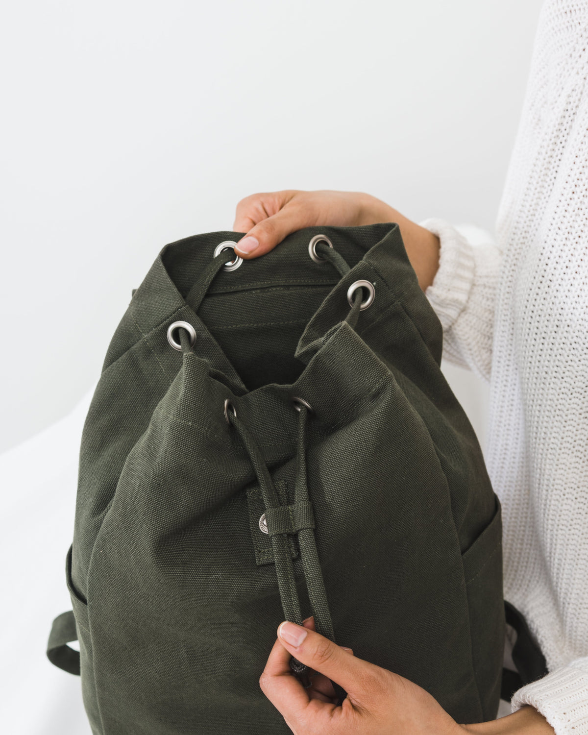 Drawstring Backpack - Dark Olive -2018 Amazon