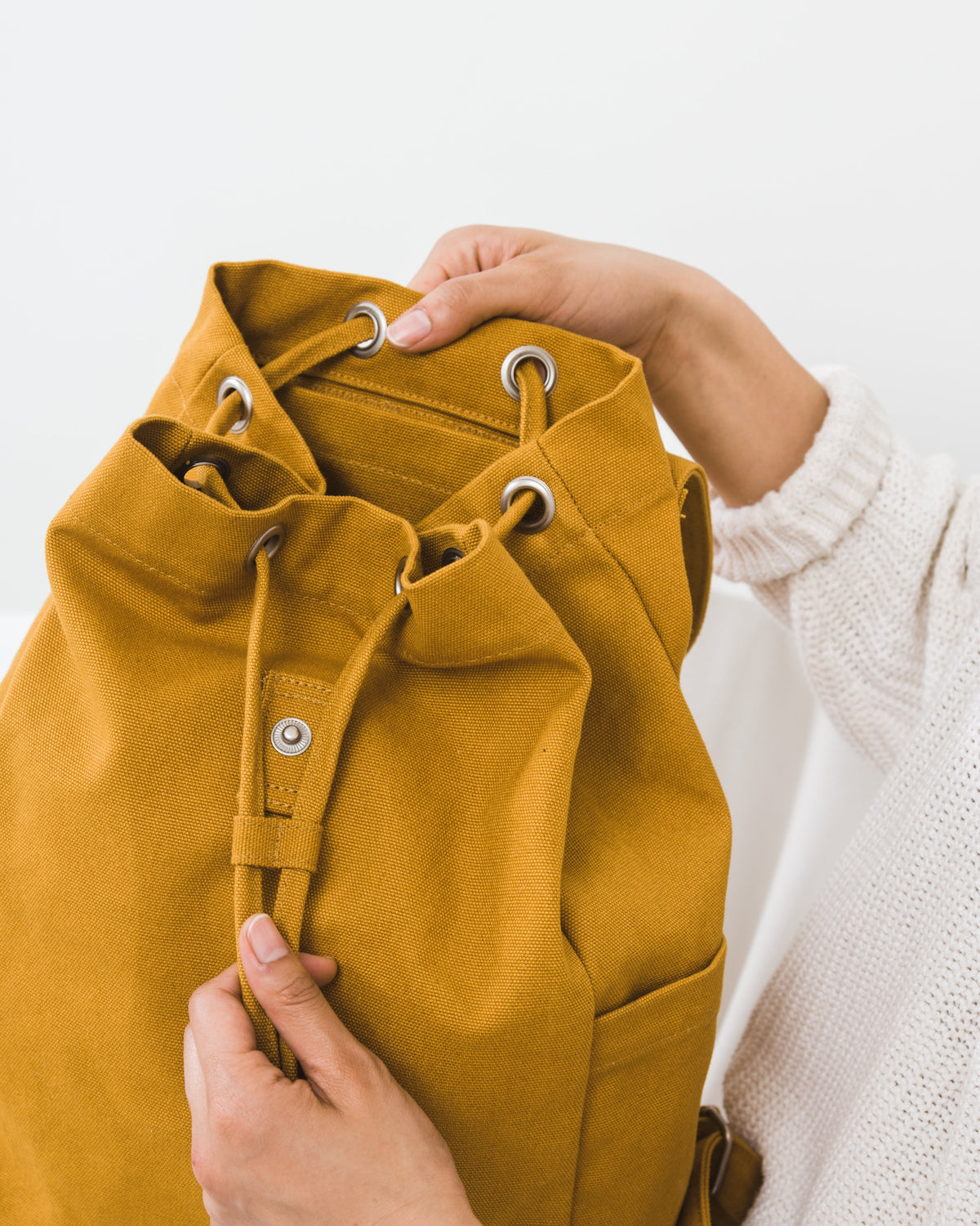 Drawstring Backpack - Ochre