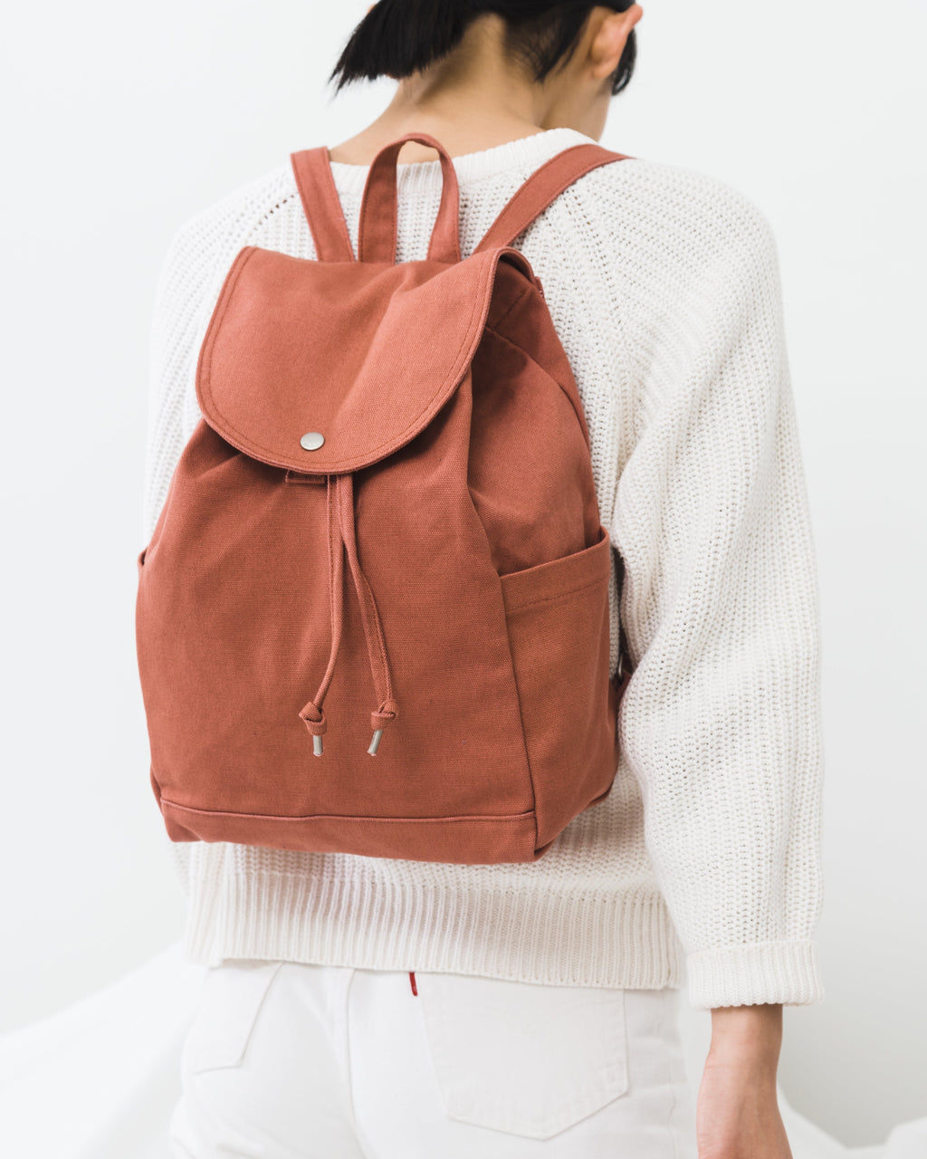 Drawstring Backpack - Terracotta