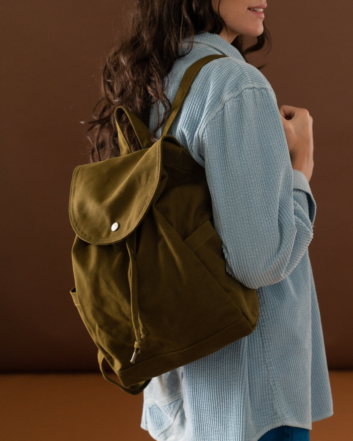 Drawstring Backpack - Kelp