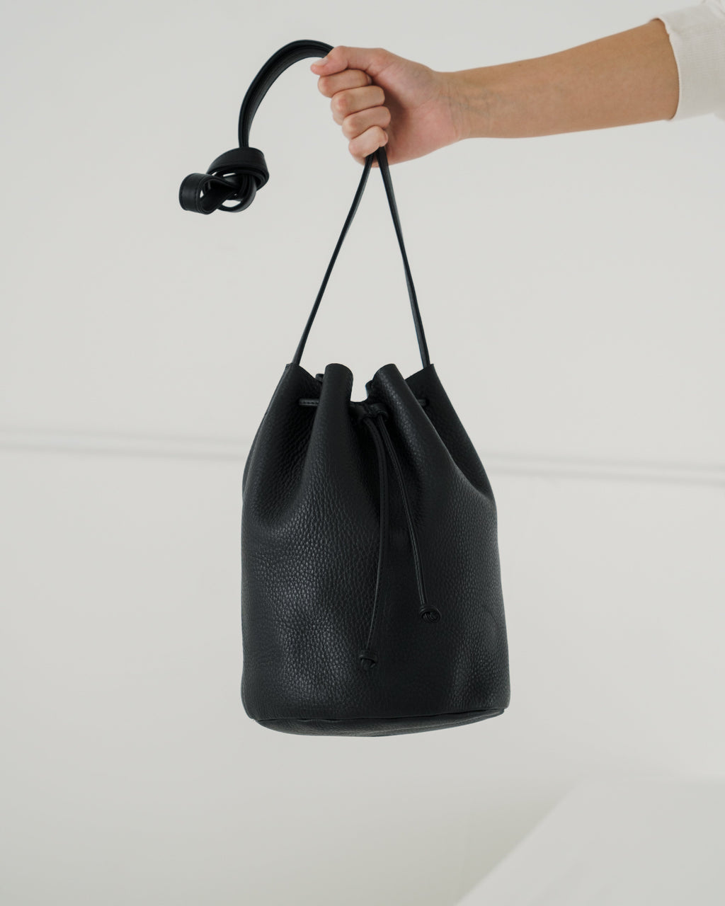 Drawstring Purse - Black - nl